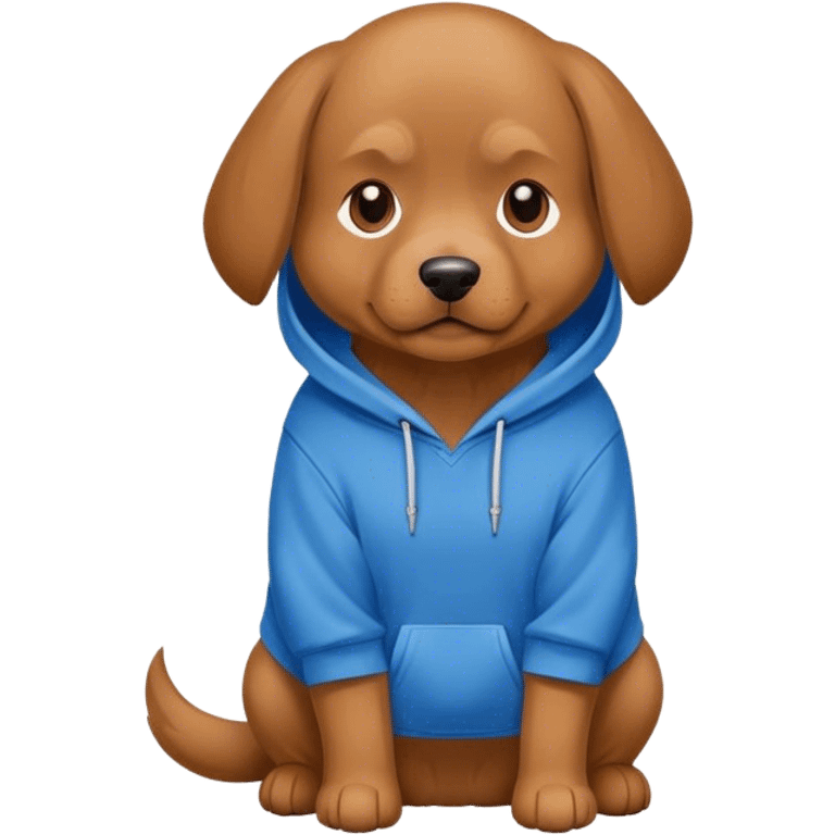 Dog wearing a hoodie emoji