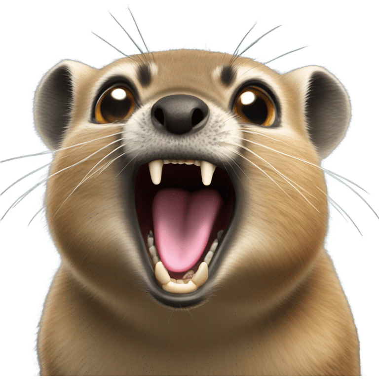 Hyrax screaming emoji