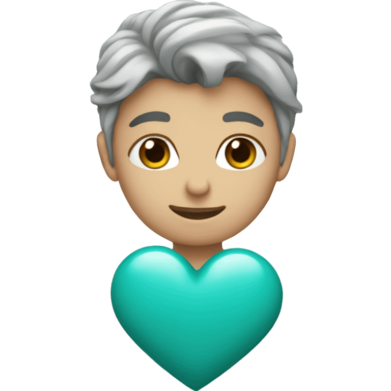 Teal heart emoji