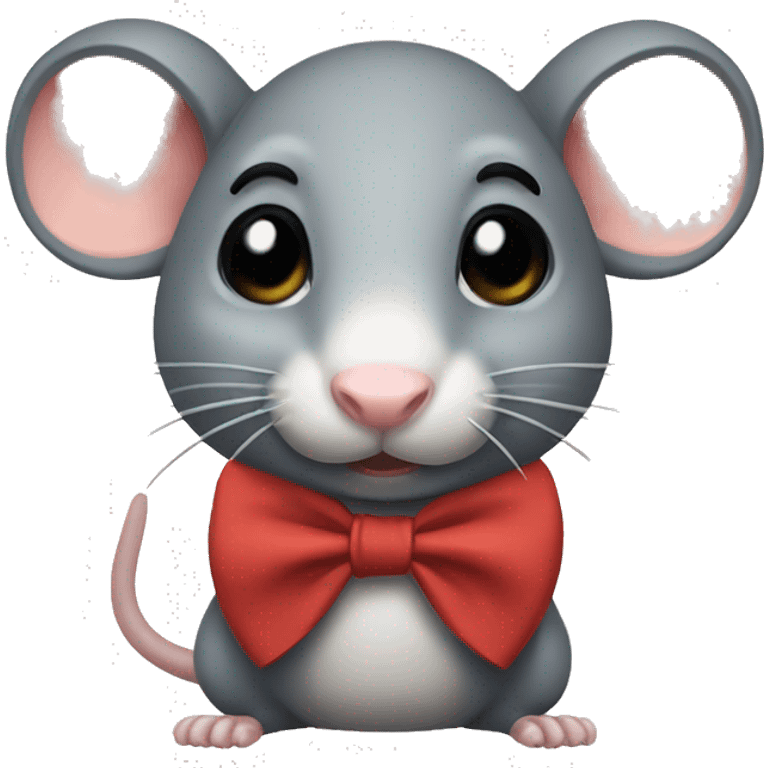 Rat with a bow emoji