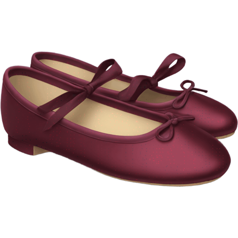 burgundy ballet shoes emoji