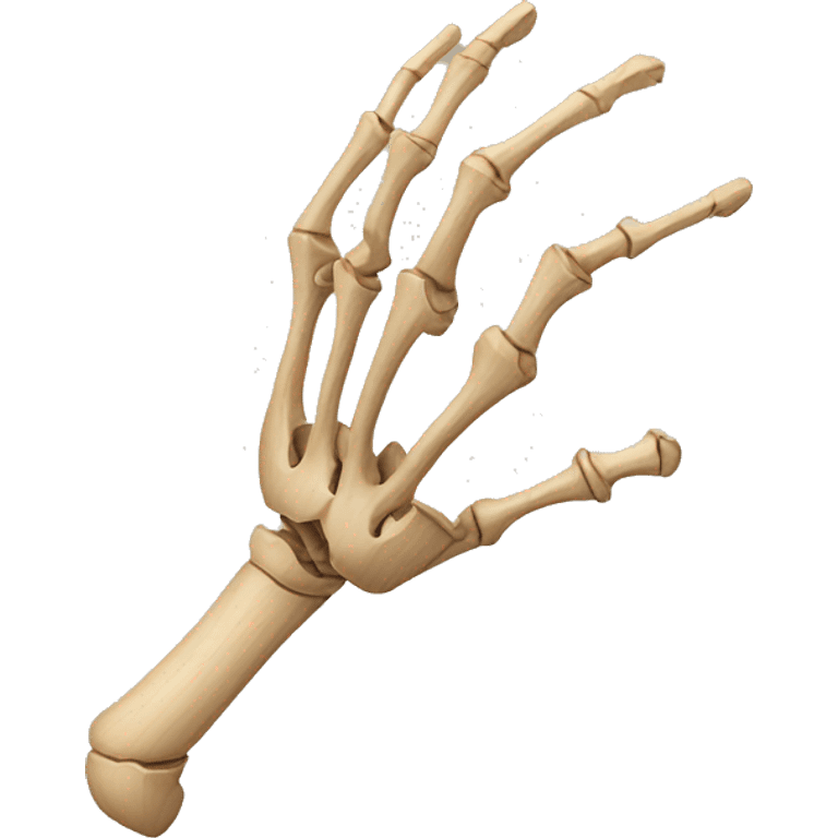 wood skeleton arm emoji