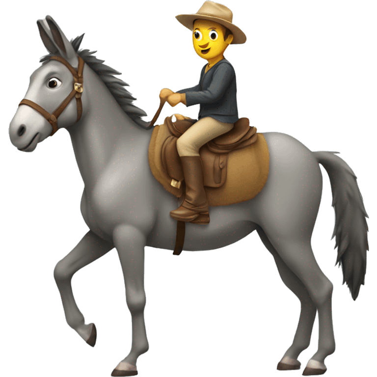 donkey riding a horse emoji