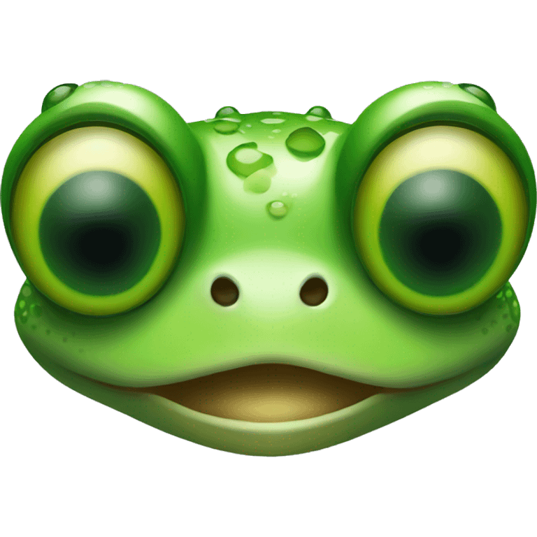 Frog with green pupils  emoji