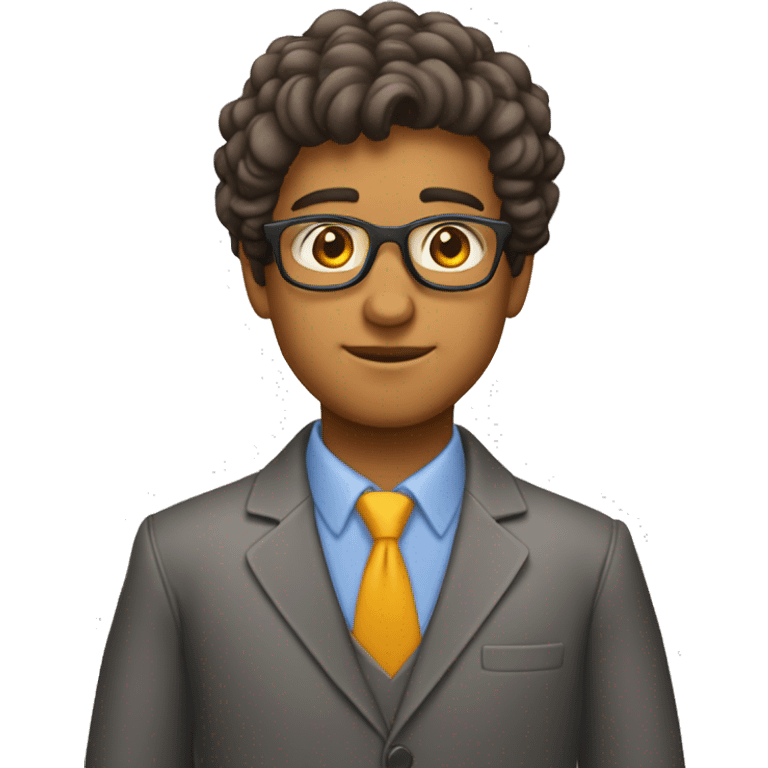 MENINO CABELO ESCURO óculos google emoji