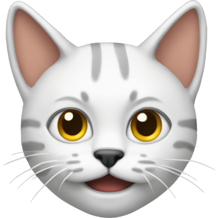 Un gato indignado tirando dedo emoji