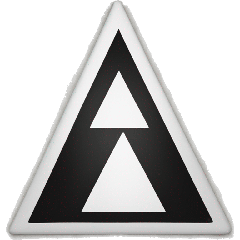 black white triangle with the letter i in it as an information emotiocon emoji