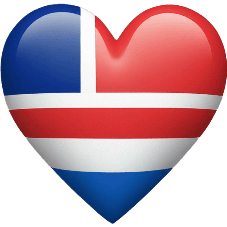 heart but there is a french flag inside emoji