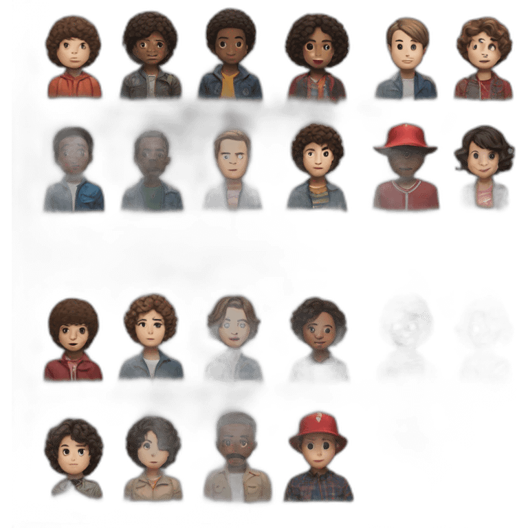 Personajes de stranger things emoji