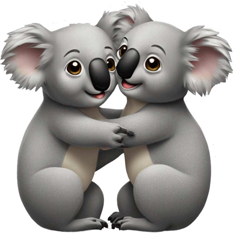 Two koalas kissing each other  emoji