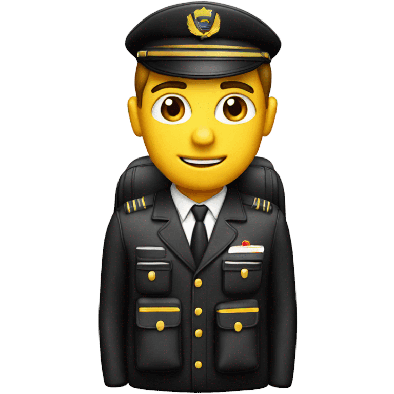 Airline Pilot backpack in black emoji