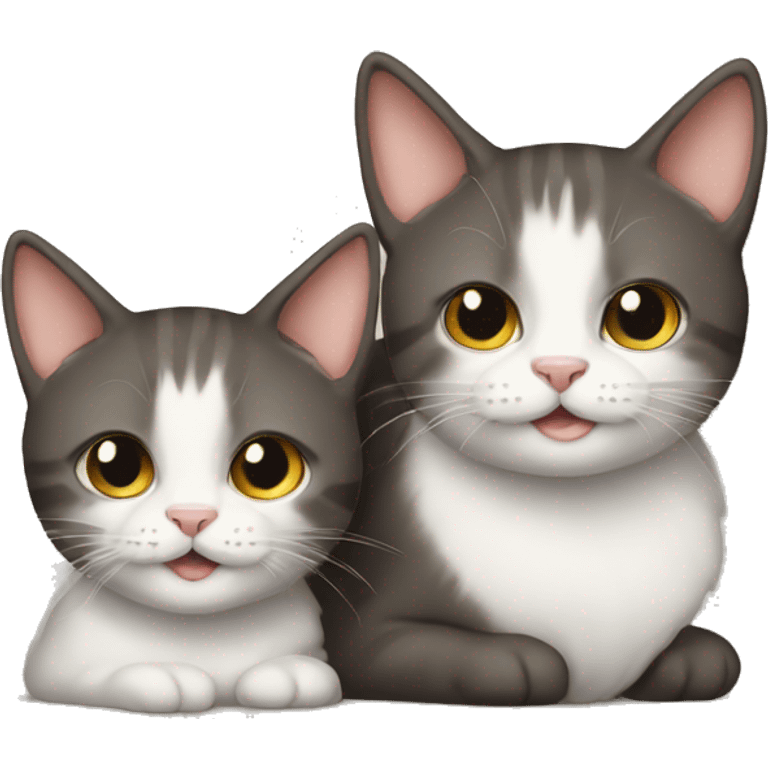 Two cats  emoji