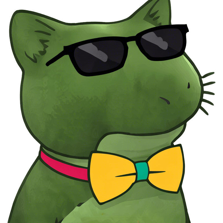 Cat with sunglasses emoji