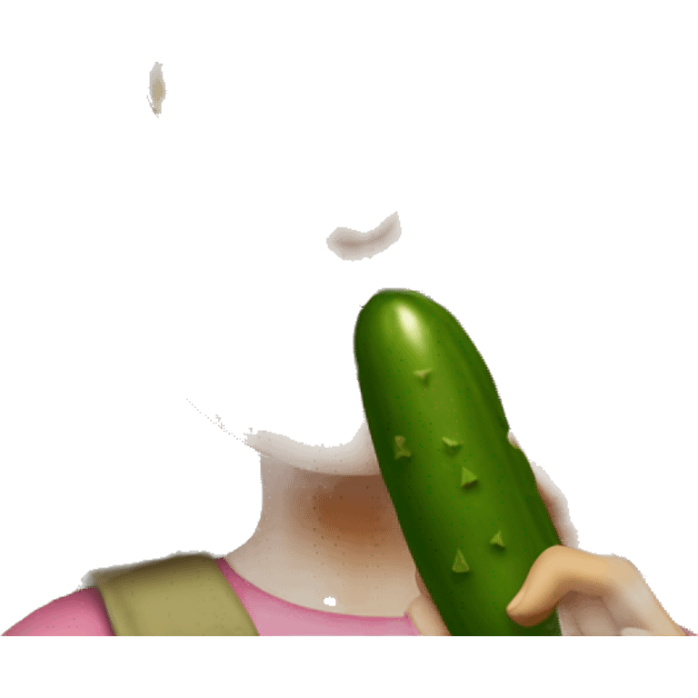 alicia eating a pickle emoji