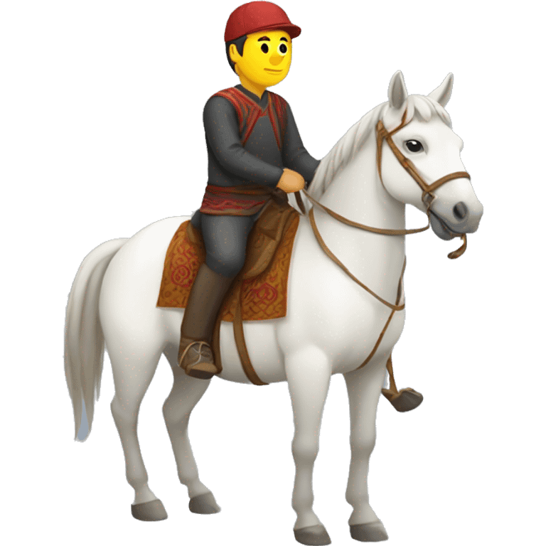 Kyrgyz guy on horse emoji