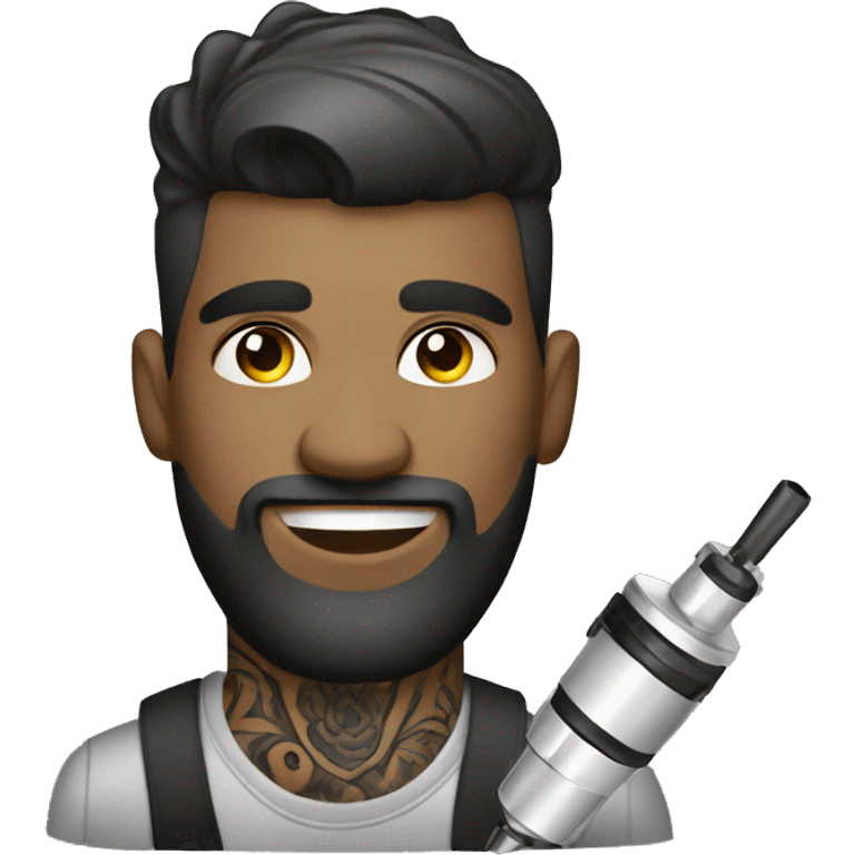 male tattoo artist with tattoo machine emoji