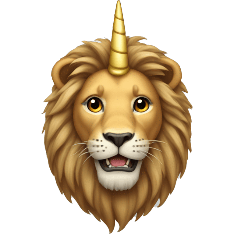 Lion with a unicorn horn emoji