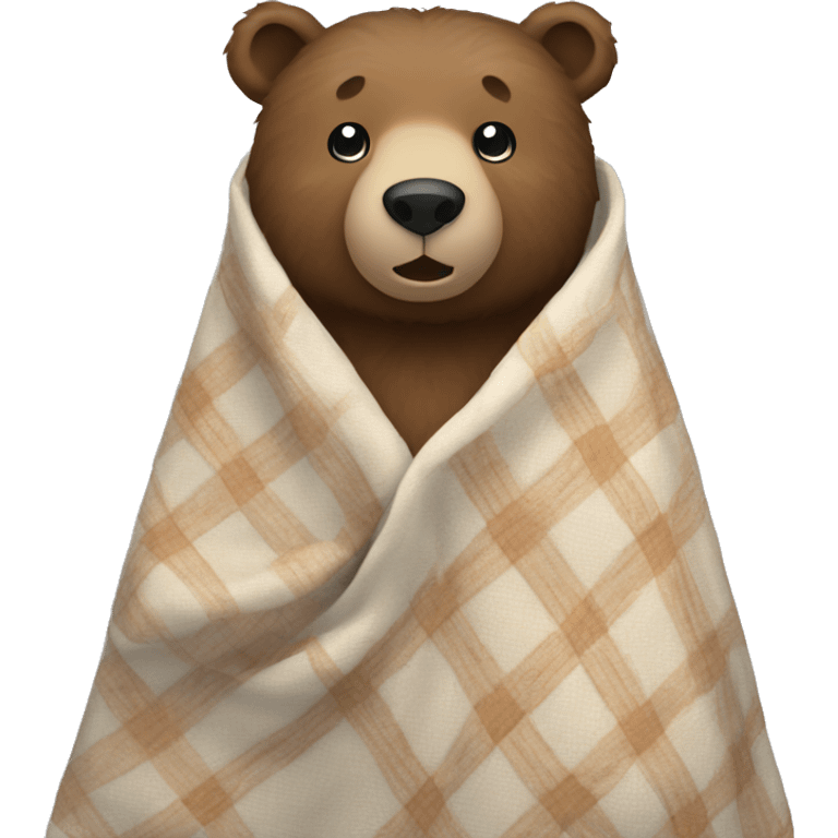 Bear in a coverlet emoji