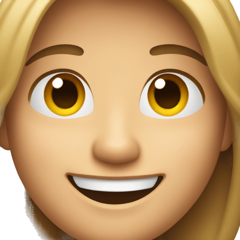 smiling from side like memoji style emoji