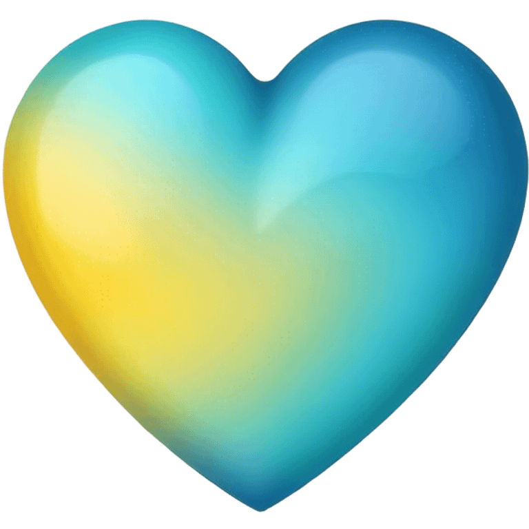 Can you generate me a heart emoji with a blue to yellow to teal gradient? emoji