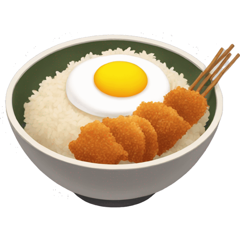 Tonkatsu bowl rice emoji