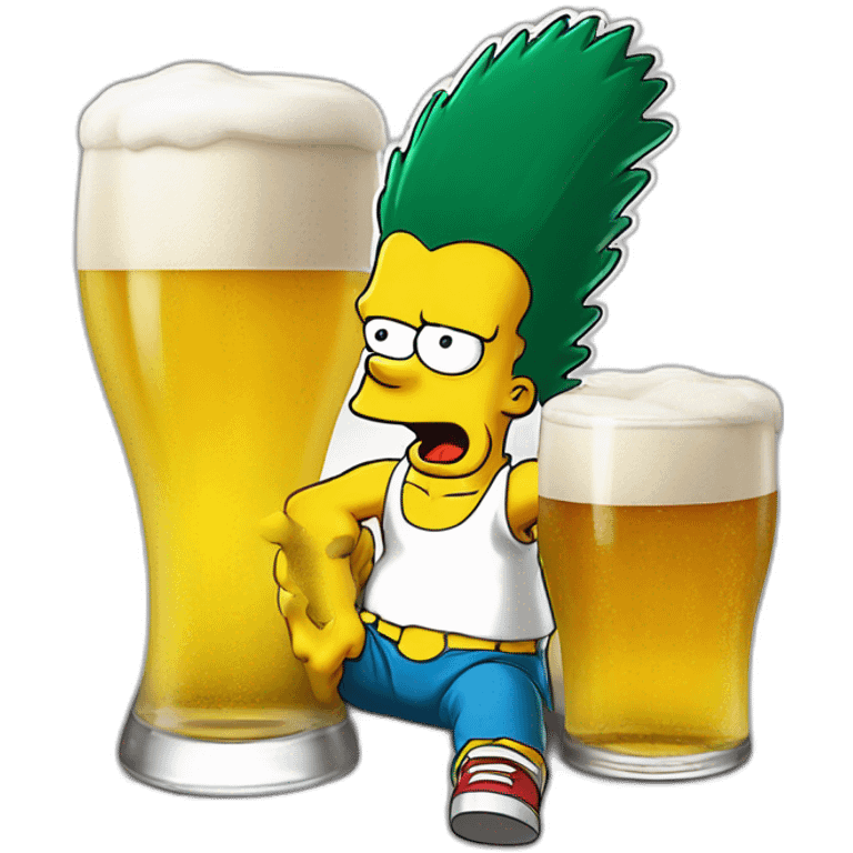 bart-simpson-qui-boit-une-biere emoji