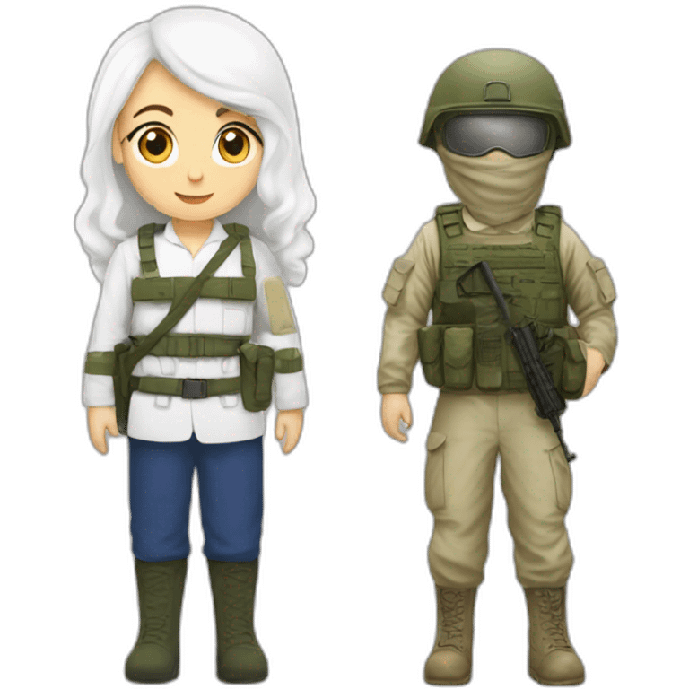  White Akbash and to Israel idf soldier  emoji