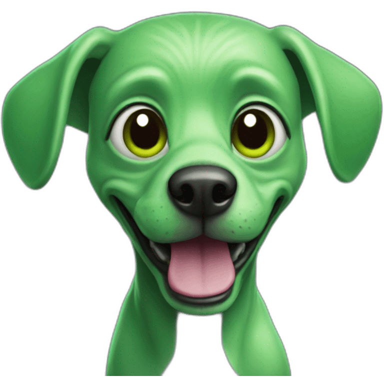 green alien dog emoji