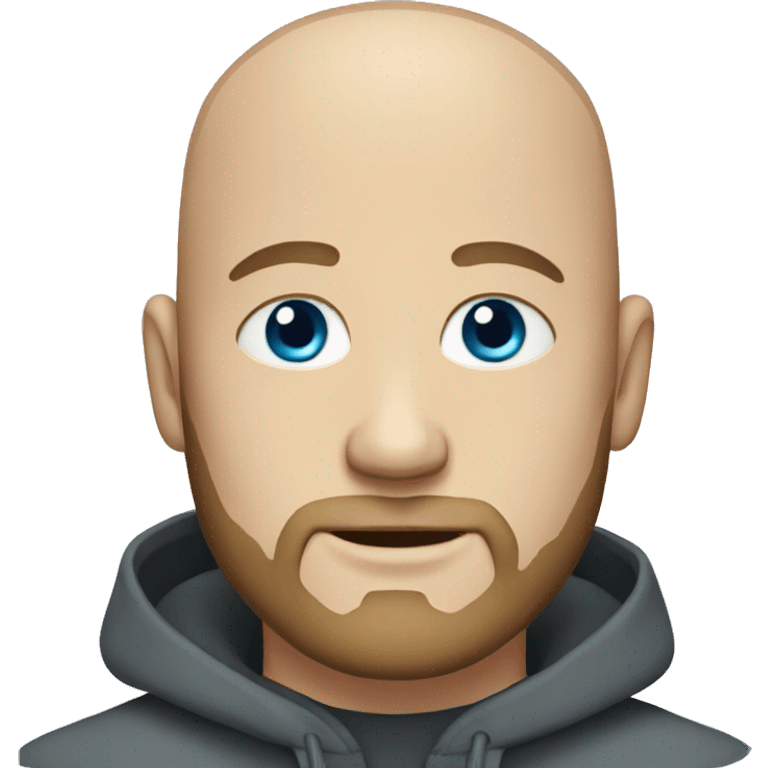 bald man with beard and blue eyes emoji