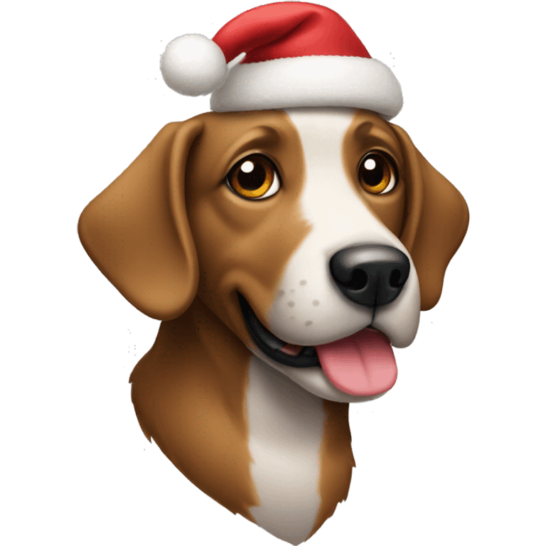 Christmas dog emoji