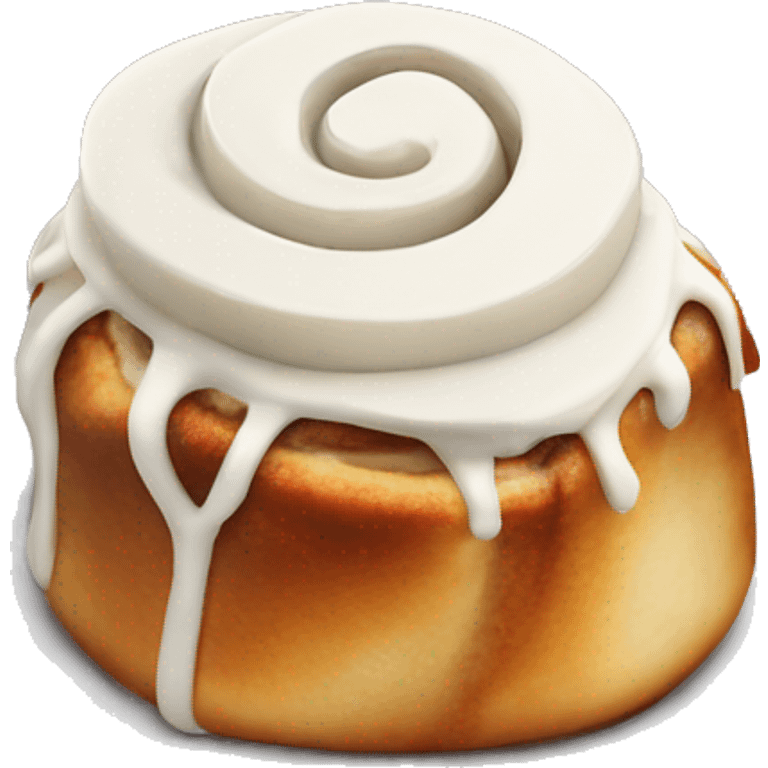 Cinnamon roll with mascarpone icing  emoji