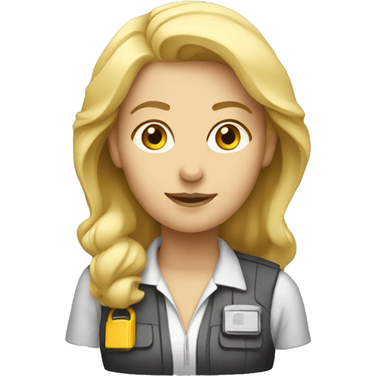 Blonde woman engineer emoji