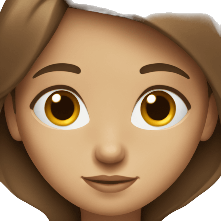 girl with blue eyes brown hair reading book emoji