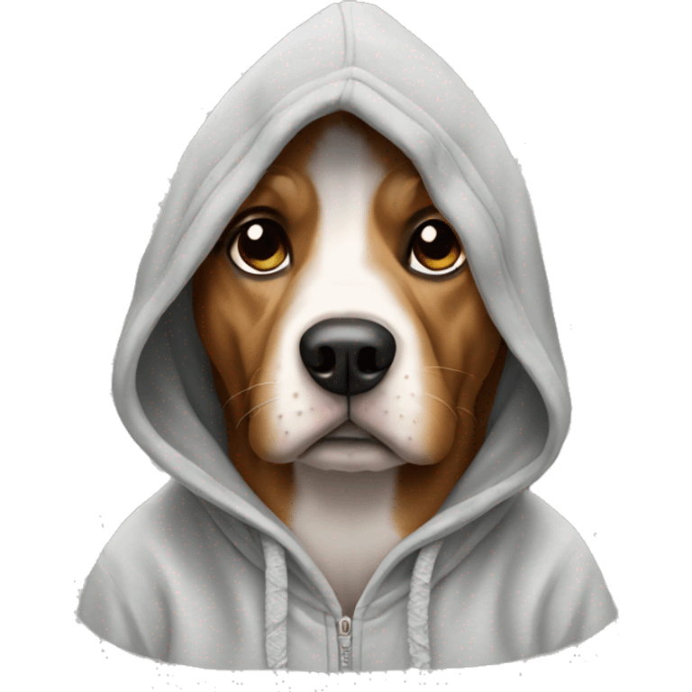 dog wearing hoodie emoji