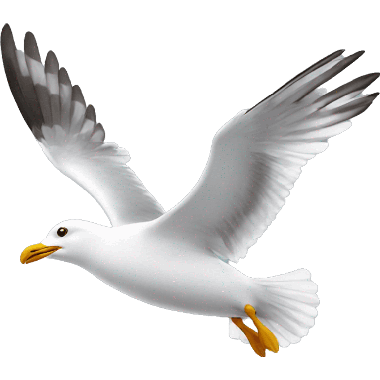 Seagull flying emoji