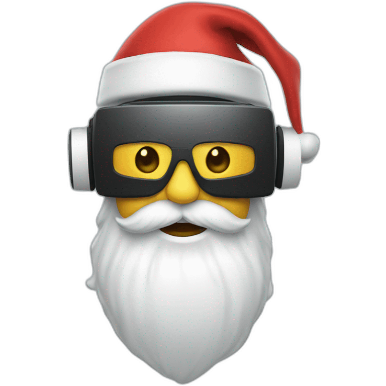 santa wearing vr headset emoji