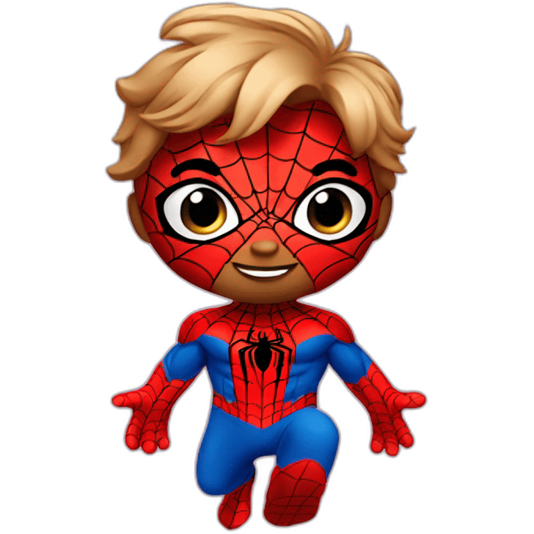 Cute Cartoon spiderman emoji