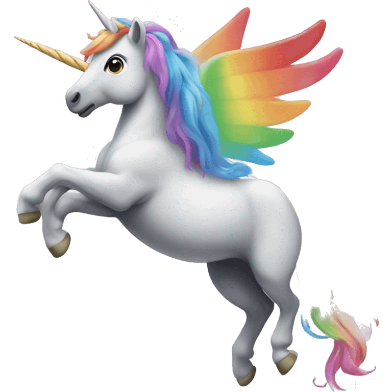 rainbow flying unicorn emoji