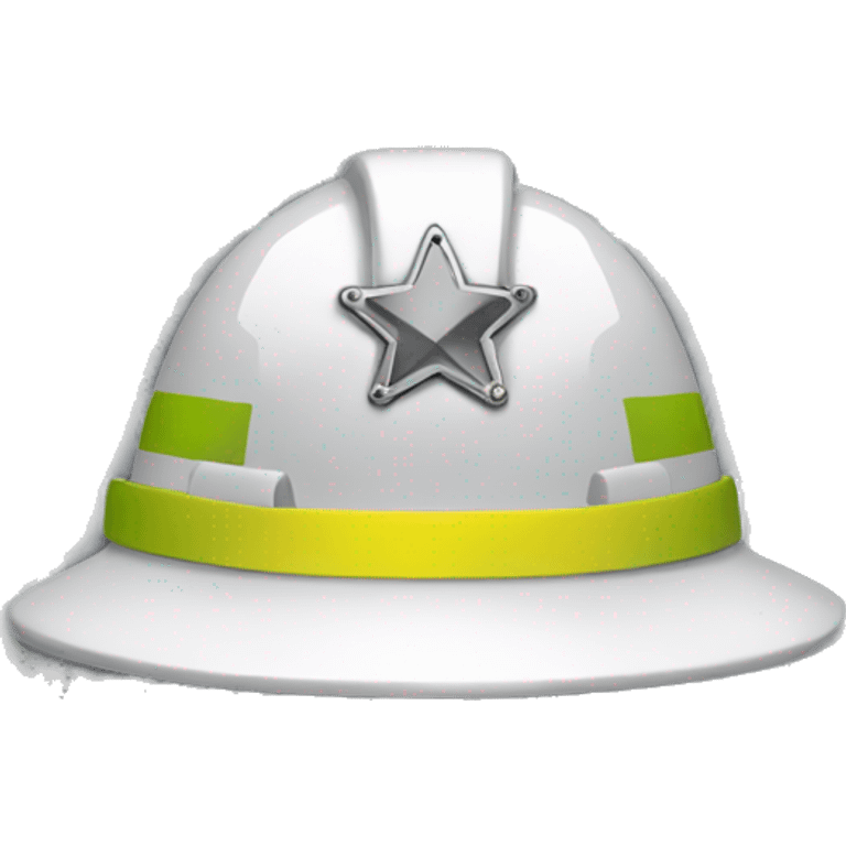 construction hard hat with sheriffs badge  emoji