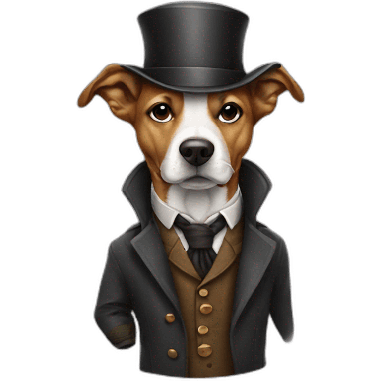 a dog dressed as sherlock holmes emoji