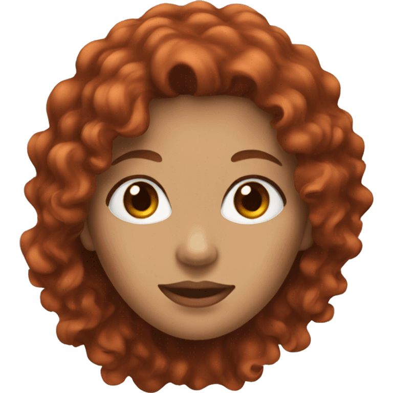 avatar of a woman with long red wavy/curly hair and brown eyes  emoji