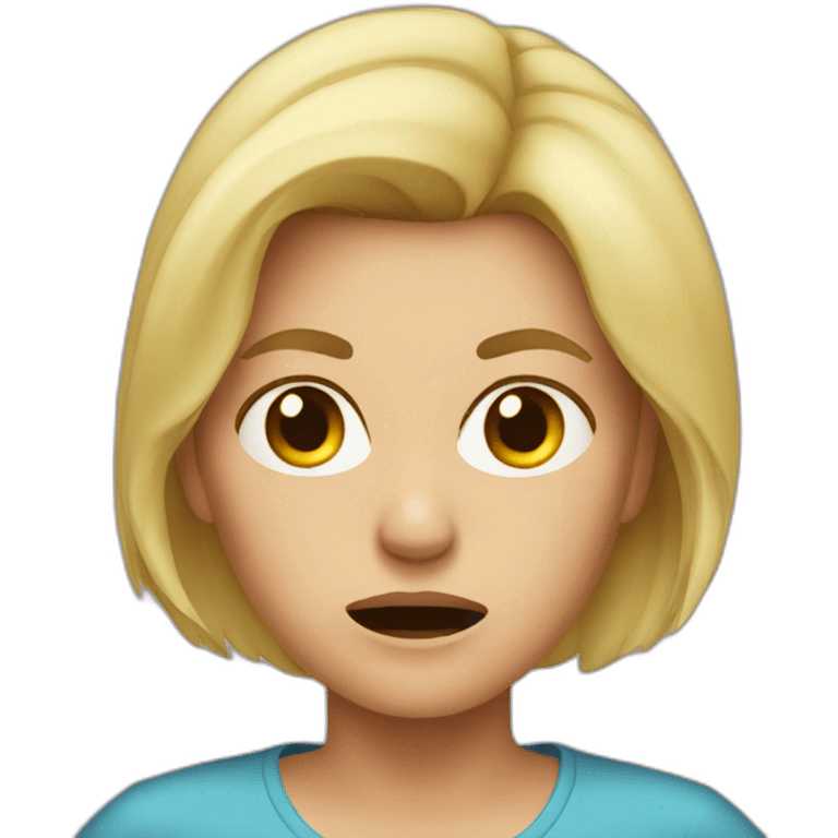 angry blonde mom emoji