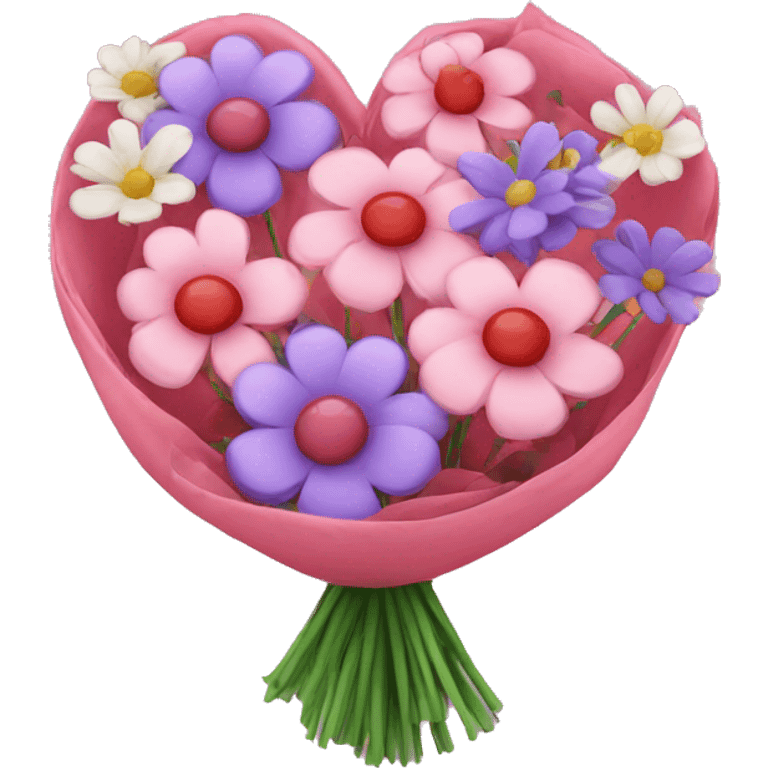 Heart flower bouquet  emoji