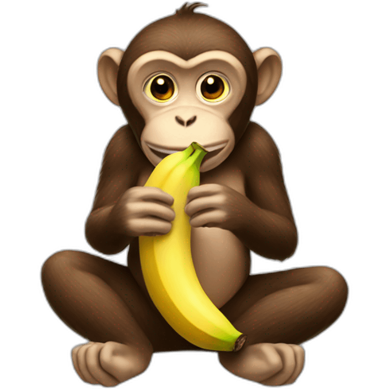 monkey eating a banana emoji