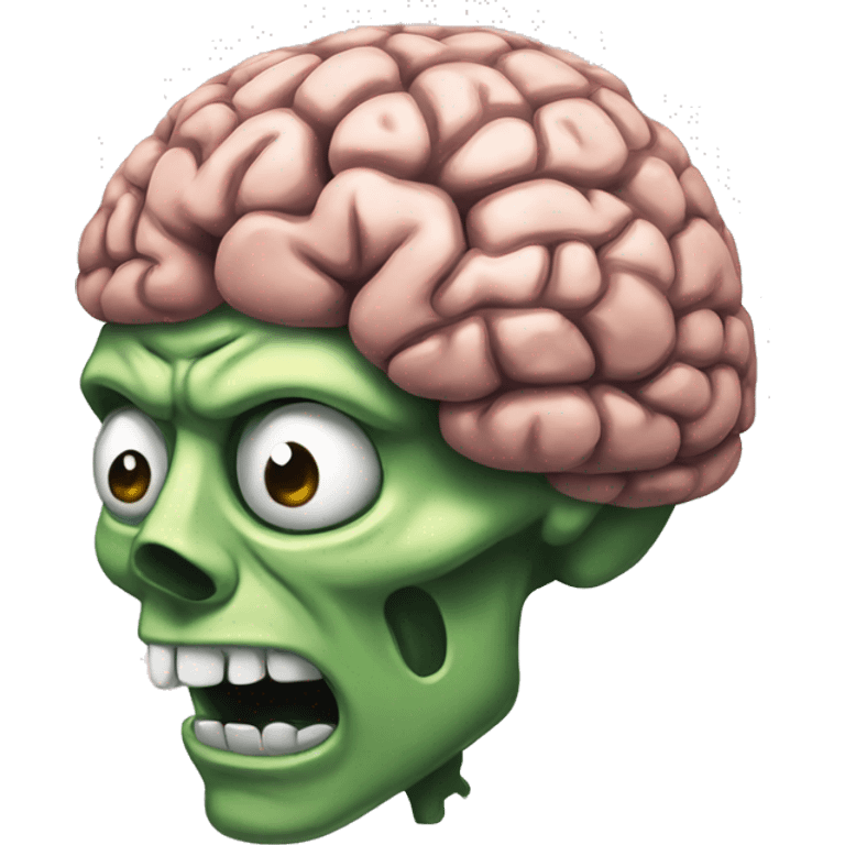 the brain of a zombie emoji