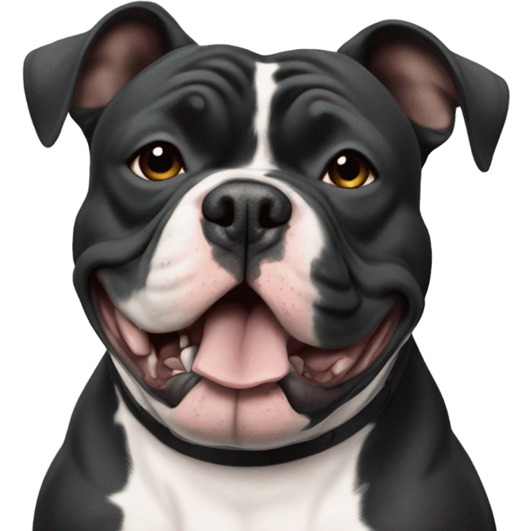 Black american bully with blunt emoji