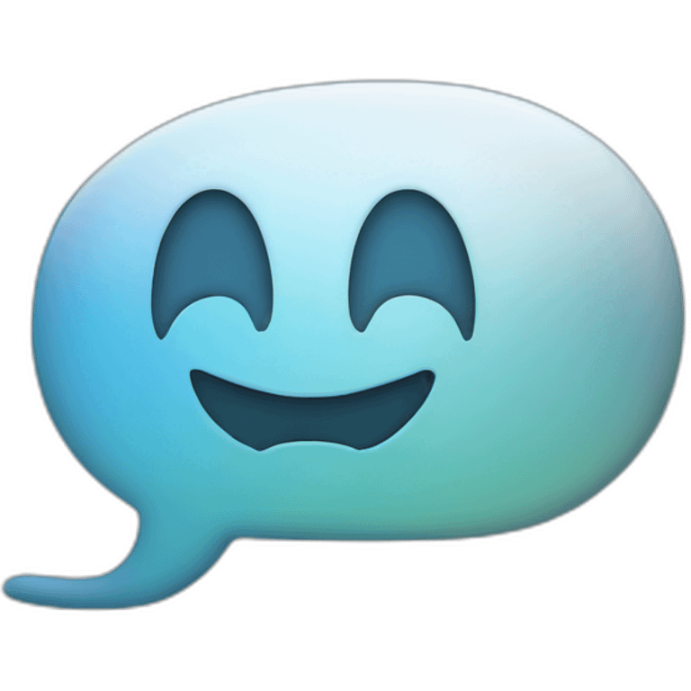 Emoji of a chat bubble with sound waves. emoji