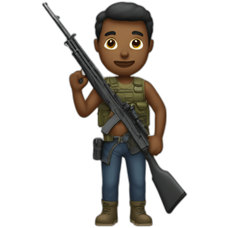 Man with rifle emoji