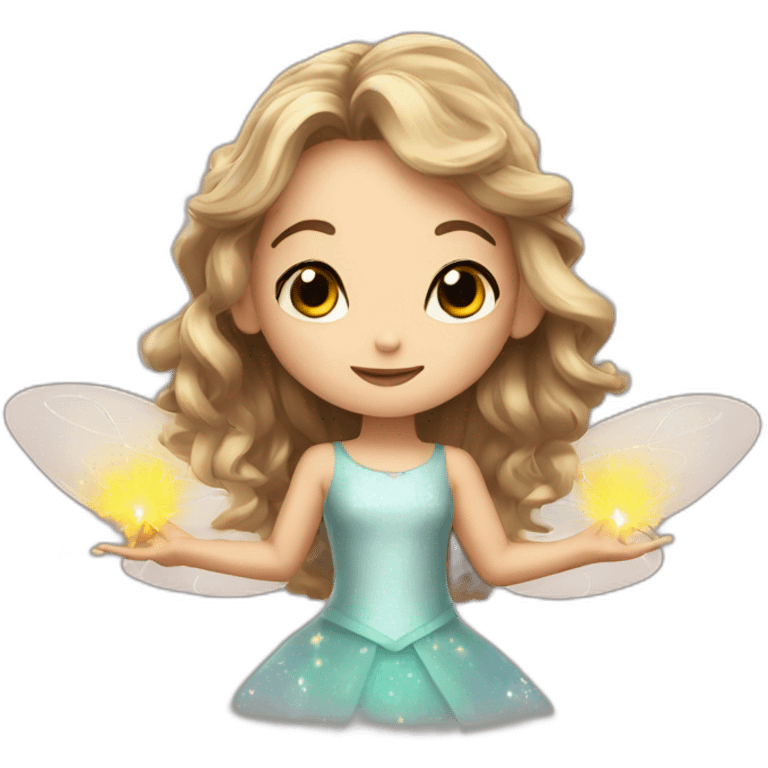 A little household fairy with sparks emoji