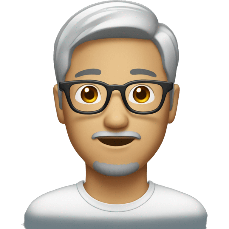 male asian with eyeglasses and beard emoji